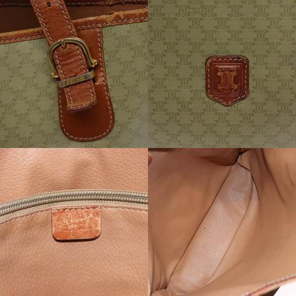 CELINE Macadam Canvas Tote Bag Beige - Picture 11 of 13